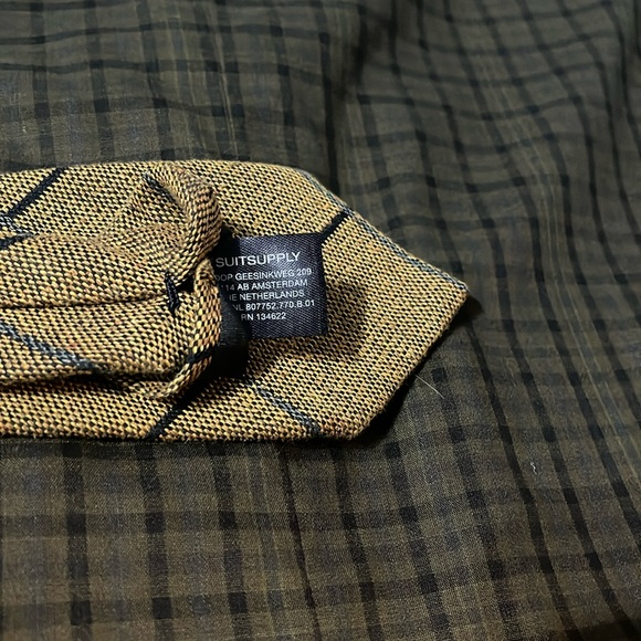 Golden Windowpane Wool SUITSUPPLY Tie - Picture 2 of 3
